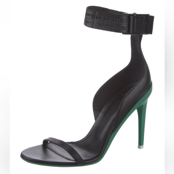 Off-White Leather Heels - Picture 1 of 5